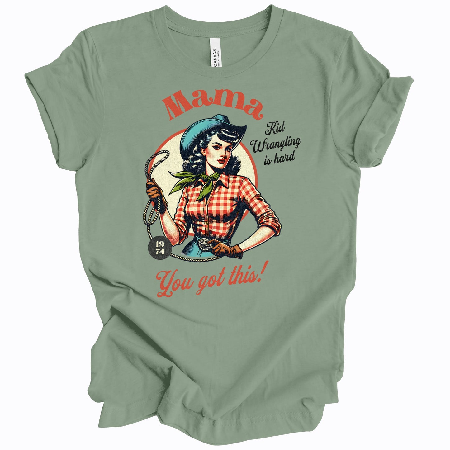 Mama Kid Wrangling is Hard Premium Tee
