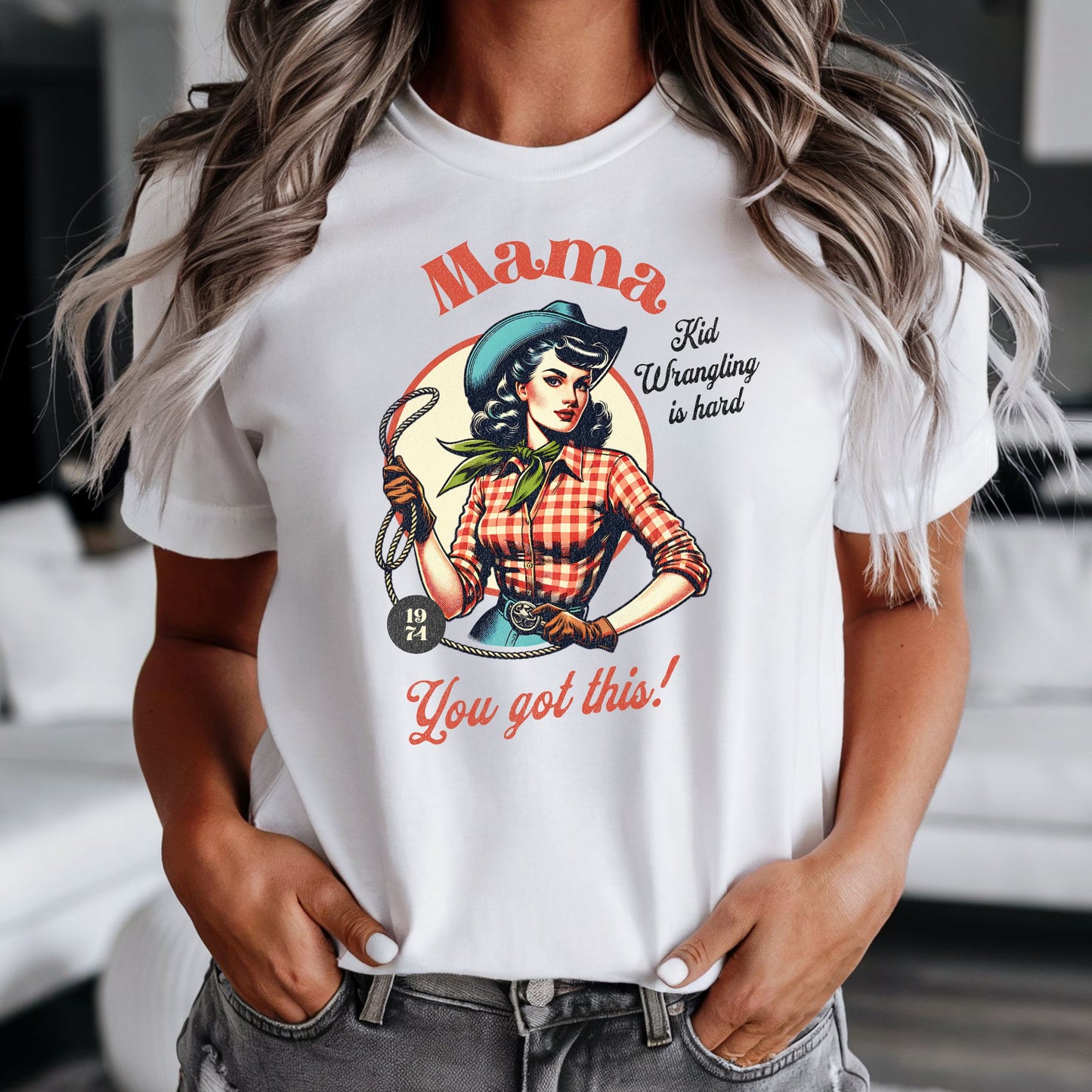 Mama Kid Wrangling is Hard Premium Tee