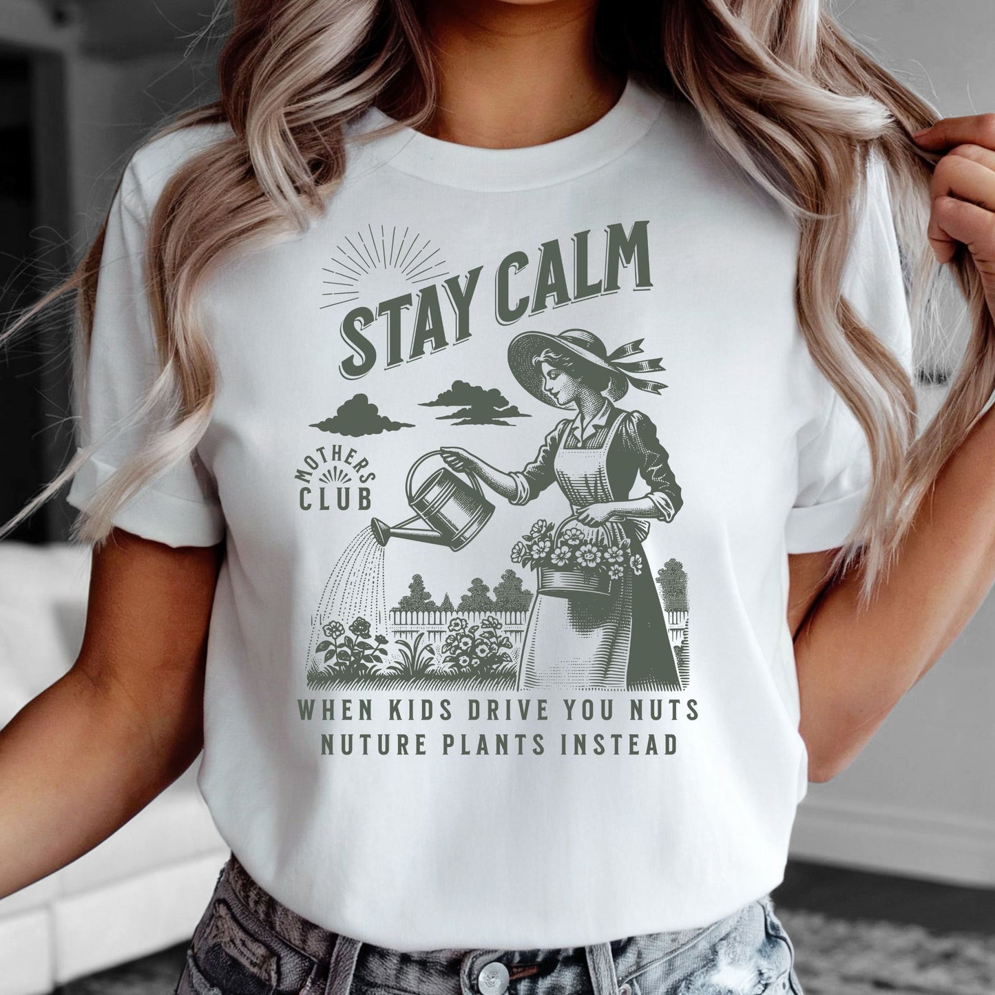 Stay Calm Mothers Club Premium Tee