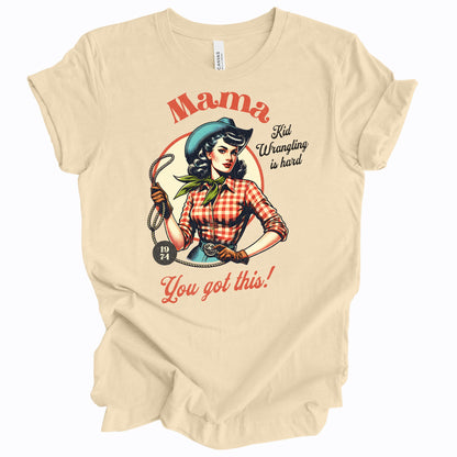 Mama Kid Wrangling is Hard Premium Tee