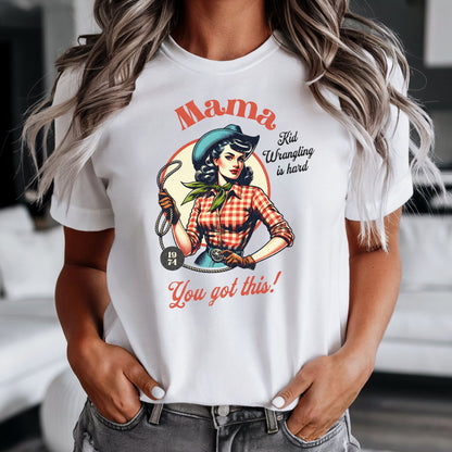 Mama Kid Wrangling is Hard Premium Tee